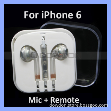 Newest 3.5mm Earpods Headphones for Apple iPhone 6 Earphones with Remote and Mic